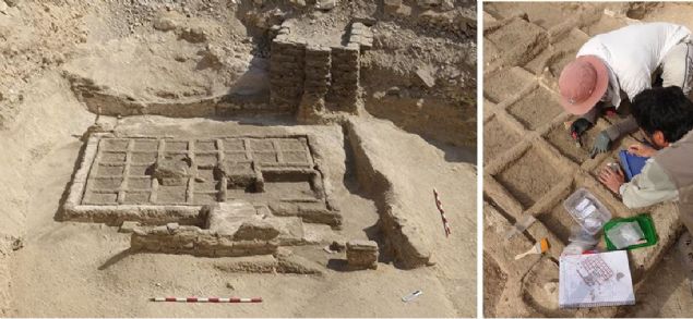 Mezar bahesinin yan sra kaya mezarna bitiik kk bir kerpi dua blmesi de gn na karld. Sz konusu ilavenin tarih olarak daha sonraya, M yaklak 1800'l yllara denk gelen 13. Hanedan dnemine ait olduu belirtiliyor. 