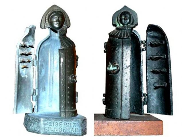 Demir giyotin  Demir giyotin, nnden alp kapanan ve i ksm sivri ularla kapl demir bir dolaptan oluur.  