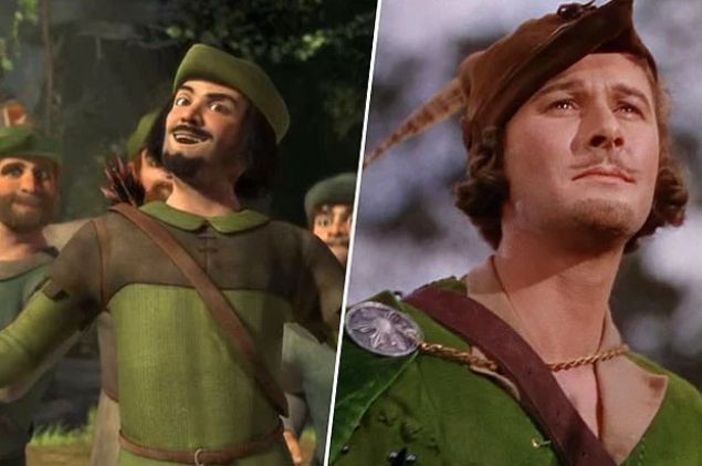 Robin Hood<br><br>  The Adventures of Robin Hood (1938) filminden tandmz Errol Flynn, ayn zamandarek (2001)'te bir yan karakter olarak grdmz Robin Hood'a vePocahontas (1995)'taki John Smith karakterine de ilham vermitir.     