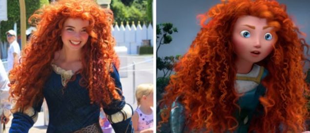 Prenses Merida, Cesur  Animasyon filmin nemli bir karakteri. Zencefil salarn grdmz zaman sko kkenli yn dikkatimizi ekmekte. Ksacas Merida etkili bir karakter. Bu yzden dnyann drt bir yanndan ona benzemen isteyen kadnlar vardr. Bu fotorafta da Merida'da tpatp benzeyen gerek bir kii gryorsunuz.     