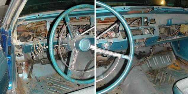 Neredeyse hi� bir sa�lam par�as� olmayan otomobili en ufak detay�na kadar yenileyen sahibi, bunu ger�ekle�tirirken t�m detaylar� da foto�raflad�.     