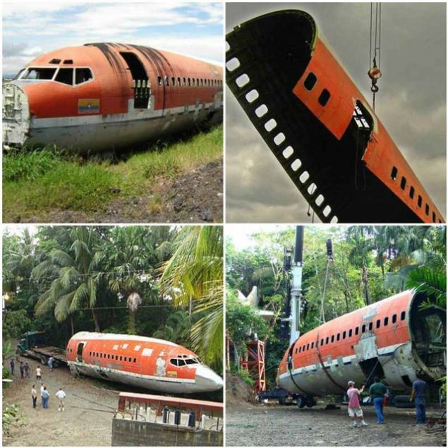 Uzun s�redir hurdaya ��km�� vaziyette bekleyen, yine de de�eri yar�m milyon dolar civar�nda olan eski u�ak, san�r�m biraz da turizme katk�s� olur d���ncesiyle, San Jos� Havaalan� taraf�ndan projesinde kullanmas� i�in mimar Allen Templeton�a hibe edilmi�.   