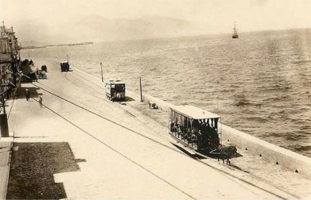  Atl tramvaylar. zmir- Kordon,1930'lar.     