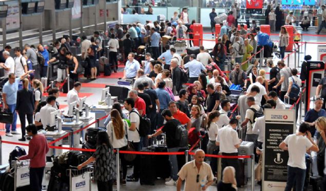                                                                 - Havaalanlar�nda ya�anan gecikmeler k�resel havaalanlar� ve otellerin y�ll�k 10 milyar dolar kayb�na neden oluyor.                                                        
