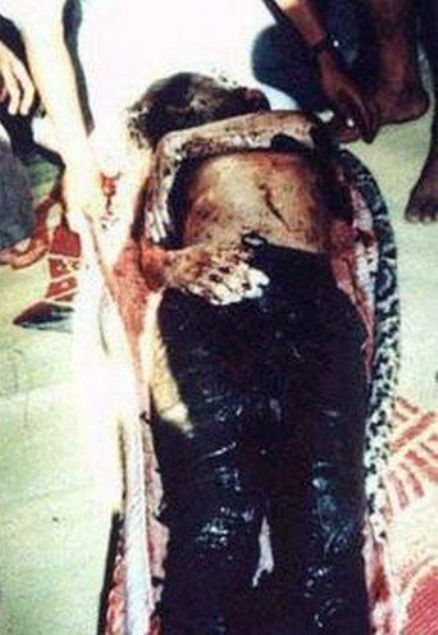 Pitonun karn�ndan ��kar�lan gen� adam�n cesedi k�yl�leri korku i�inde b�rakt�.   