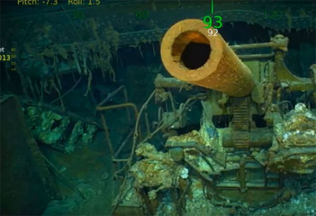 4-8 May�s 1942 tarihlerindeki Mercan Muharebesi'nde suya g�m�len USS Lexington, 200'den fazla askere mezar olmu�tu. U�ak gemisi, Japonlar�n att��� torpido ve bombalara hedef olmu�tu. Kaynak: milliyet     