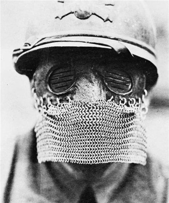  Birinci D�nya Sava��ndan bir g�r�nt�. Tank ekibinden bir asker y�z�.      