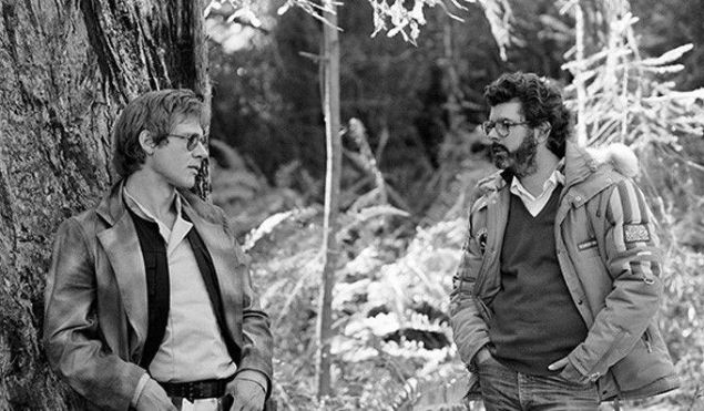                                                                 Harrison Ford ve George Lucas / Star Wars: Episode VI - Return of the Jedi (1983)                                                          