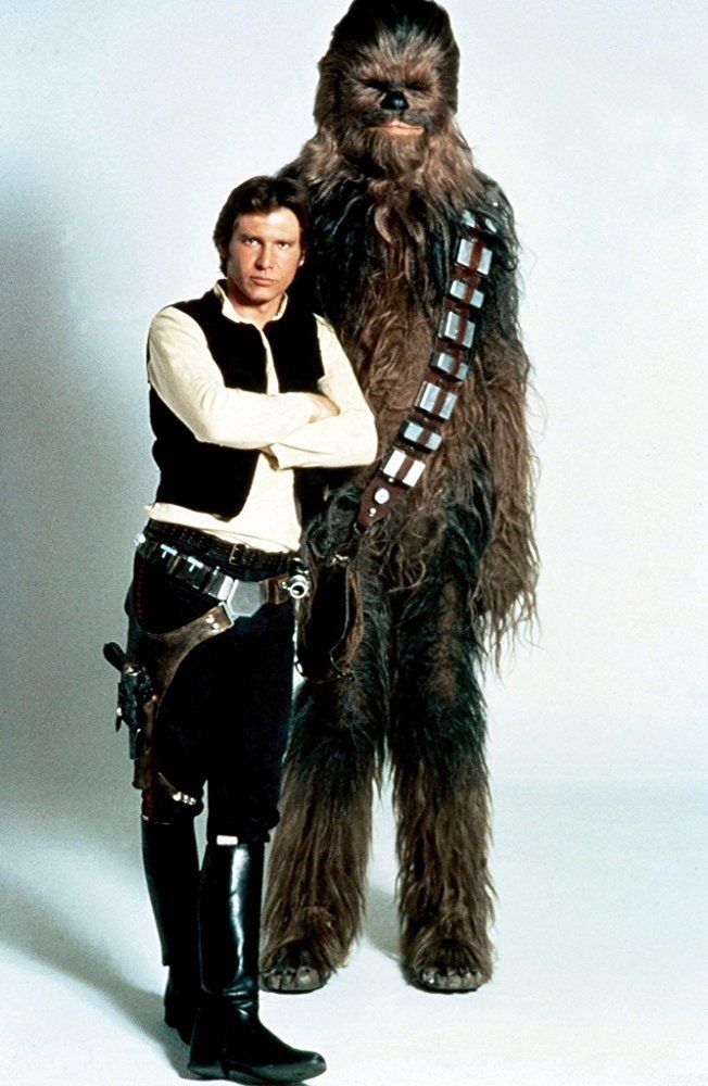                                                                 Harrison Ford ve Peter Mayhew / Star Wars: Episode V - The Empire Strikes Back (1980)                                                           