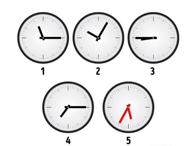 5. Bu soruyu zmek iin zamanda geriye doru yolculuk yapmanz gerekiyor. ekillerde ilk nce 1 saat 10 dakika geriye, daha sonra 1 saat 20 dakika geriye ve sonrasnda 1 saat 30 dakika geriye gidildii grlyor. Ayn uygulamay srdnc saate yaptnzda yani bir saat 40 dakika geriye gittiinizde doru cevap beinci ekildeki gibi olacaktr.   