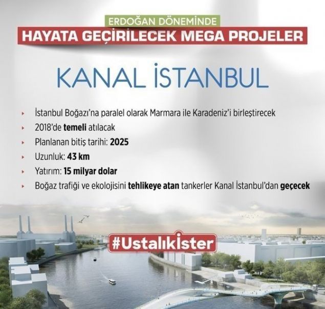  KANAL �STANBUL<br><br>    ​  Marmara ve Karadeniz'i birle�tirecek. Yat�r�m de�eri tam 15 milyar dolar olan bir mega proje! Bo�az trafi�ini ve ekolojisini tehlikeye atan unsurlar� ortadan kald�racak.... 