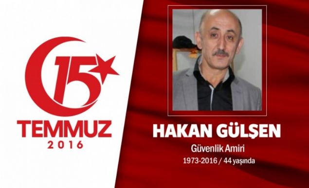 43 yandaki Hakan Glen, bir gvenlik firmasnda amir olarak alyordu. Evli ve iki ocuk babasyd. 15 Temmuz gecesi, Cumhurbakan Erdoan'n ars zerine aabeyi ve enitesiyle birlikte sokaa kt, direnie katld.Kzlcahamamdan Cumhurbakanl Klliyesinin nne geldi. Hain darbecilere kar Cumhurbakanl Klliyesi'ni korudu. Gece boyunca mcadele etti. Hainlerin helikopterlerden at ateten son anda kurtuldu ama sabah gn nda sava uaklarndan atlan bombann hedefi oldu. Hakan Glen, niformal terristlerin att bomba ile aabeyi ve enitesiyle birlikte ehit dt. ehit Hakan Glen, kendisi gibi kahraman enitesi ve aabeyi ile birlikte Ankara Kzlcahamam'da son yolculuuna uurland.                     
