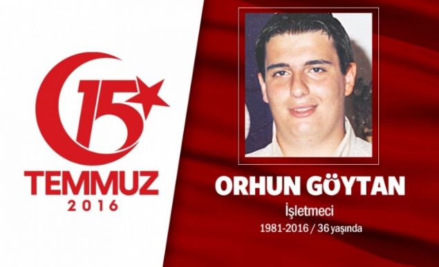 Darbecilerin kardelerden birini ehit etti, dierini sakat brakt. 36 yandaki Orhun Gytan, Malta niversitesi'nde ekonomi bitirmi, stanbul'da turizmcilik yapyordu. 15 Temmuz gecesi aabeyi ile birlikte stanbul Balarbandaki iyerindeydi. Babalar oullarn arayp Sakn dar kmayn dedi. Ancak Kenan ve Orhun annelerini yalnz brakmamak iin gece 03.00'da yola kt. stanbul Acbadem civarnda yollar hain darbeciler tarafndan kesildi, aralarna ate ald. Aabeyinin yaralanmas sonras       