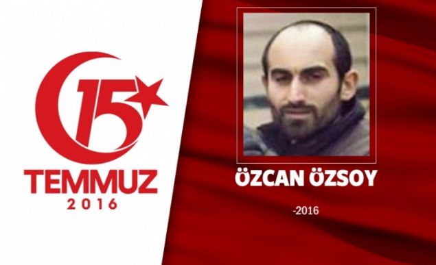zcan zsoy FET darbe giriimine kar direnmek iin gittii Betepe Jandarma Genel Komutanlnda darbeci askerlerin kurunuyla bandan vurulan zcan zsoy, 12 Kasm'da tedavi grd hastanede ehit oldu. 4 ay boyunca tedavi grd Gazi niversitesi Tp Fakltesi Hastanesi'nde ehit olan 30 yandaki zcan zsoyun 3 yanda bir olu vard. ehit zcan zsoy'un aabeyi Tekin zsoy Yeni afak'a yapt aklamada, Cumhurbakan Recep Tayyip Erdoan'n, 'Meydanlara inin' ars zerine Betepe'ye gittiklerini belirterek 15 Temmuz gecesini yle anlatt: '15 Temmuz gecesi saat 1 gibi beraber Jandarma Genel Komutanlnn oraya ktk. 2.30 gibi ben yaralandm. O zamana kadar beraberdik. 2.30'dan sonra iyice olaylar trmanmaya balaynca karmaada birbirimizi kaybettik. Sabaha kar da hastaneleri dolaaym dedim. Sabah Gazi Hastanesinde buldum, bandan vurulmutu. Tedavisi devam etti. Dn gece 1.30 gibi de Hakk'a yrd.' Kardeinin tedavi dneminde konuamadn belirten zsoy, 'Boaz delikti daha rahat nefes alp verebilmesi iin. Konuamyordu. Son dnem bilinci almt. Ufak ufak hareketler yapmaya balamt. Bir gn ncesinde enfeksiyon balad, dn gece de ehit oldu' ifadelerini kulland.             