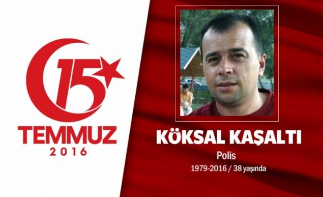37 yanda bir polis memuruydu. 15 Temmuz gecesi darbe giriimini haber alr almaz grevi bana gitti. Cumhurbakanl Klliyesi blgesinde hain darbecilerin sava uaklaryla yapt saldr sonras ehit dt. Kksal Kaalt'nn babas, 'Olumun ehit decei sanki iine domutu. Greve giderken ei ile helalleip 'Benden hari kimseye kapy ama' demiti. ' ifadesini kulland. Polis Memuru Kksal Kaaltnn kz Ecrin Naz, ei erife, babas Hseyin, annesi Sat cenazede gzyalar dkt. Polis memuru Kalkan, Karyaka Mezarl'nda topraa verildi.               