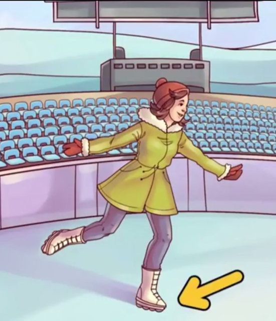                                                                 Cevap: Buz pateni yerine tekerlekli paten giymi.                                                               