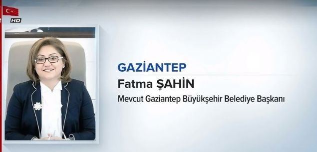                                                                 GAZ�ANTEP<br>  FATMA �AH�N<br>  GAZ�ANTEP B�Y�K�EH�R BELED�YE BA�KANI<br><br>                                                          