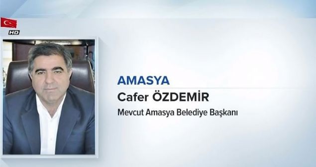                                                                AMASYA<br>  CAFER �ZDEM�R<br>  AMASYA BELED�YE BA�KANI<br><br>                                                          