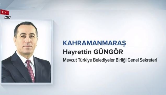                                                                 KAHRAMANMARA�<br>  HAYRETT�N G�NG�R<br>  TBB GENEL SEKRETER�  CUMHURBA�KANLI�I YEREL Y�NET�M POL�T�KALARI KURULU �YES�<br><br>                                                          