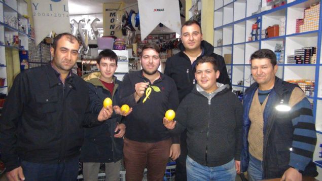 Mersinin Silifke ilesinde limon aacnda bulunan biber grnml l limon grenleri hayrete drd.   