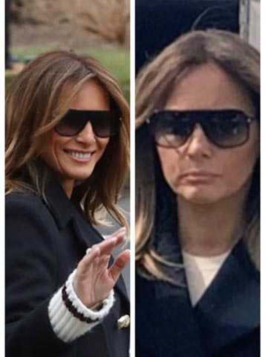 Twitter'da #FakeMelania (Sahte Melania) etiketi altnda toplanan tweet'lerde, First Lady'nin Alabama'da ekilen fotoraflar, eski fotoraflaryla karlatrld.   