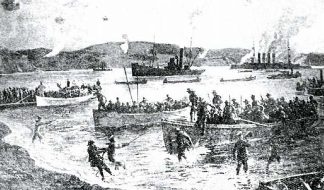 anakkale Sava'nda Osmanl cephesi.    