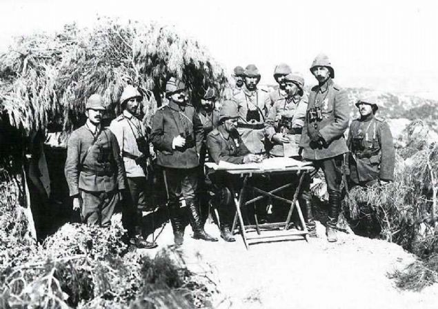 anakkale Sava'nda Osmanl cephesi.    