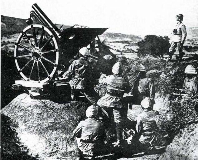 anakkale Sava'nda Osmanl cephesi.    