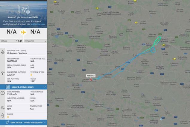 Bayraktar TB2'nin Ukrayna zerindeki uu rotas. 