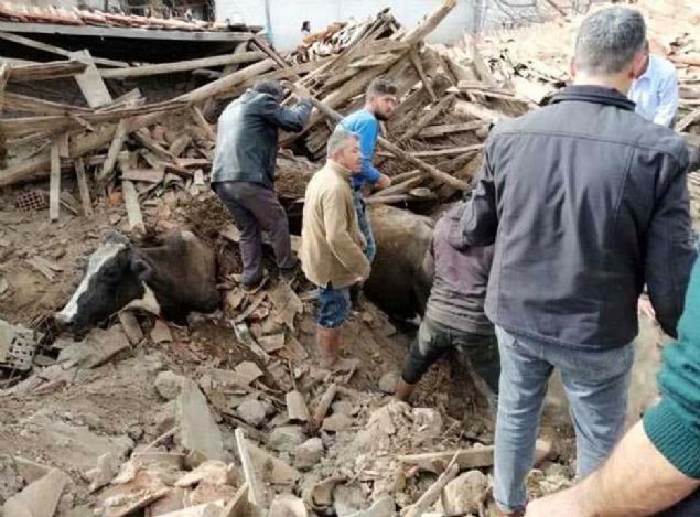 50'YE YAKIN EVDE HASAR OLUTU   <br><br>  Denizli'nin Acpayam ilesindeki deprem nedeniyle Yeniky, Karahyk, Uar ve Gedikli mahallelerinde 50'ye yakn evde hasar olutu. 