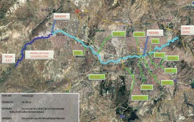 Derelerin Islah  <br><br>  ehir ierisinde yer alan ay ve derelerin rehabilite edilmesi ile Ankara ay ve balantl dereler daha temiz akacak evreyi rahatsz edecek koku ve grntler ortadan kaldrlarak Ankaray ve Ankaraly rahatsz eden etkenler bertaraf edilecektir.   