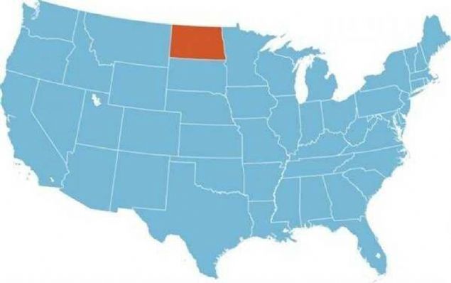 ngilizce'den sonra, Almanca Kuzey Dakota'da en ok konuulan dildir         