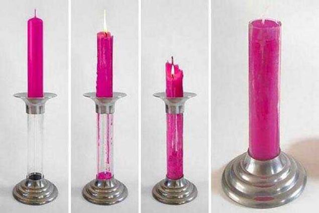 Yeniden kullanlabilir mum.  