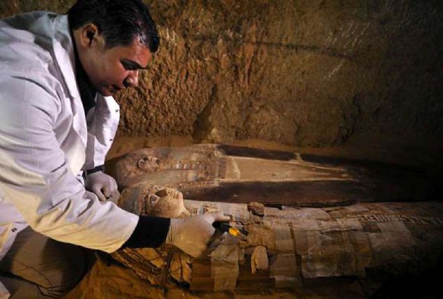 Msr'daki nl Giza Piramitleri'nde yaplan keif dnyay oke etti. 