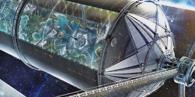 Lansmanda fizik uzman ve uzay aktivisti Gerard K. O'Neill tarafndan ortaya atlan, yer ekimini tetikleyen, insan ve bitki yaamn devam ettirmeyi salayan kavramsal uzay kolonilerinin modelleri 'O'Neill's cylinder' da (O'Neill tp) grcye karld.    <br><br>  Sz konusu modellere ait konsept kareler Bezos'un sahibi olduu uzay irketi Blue Origin tarafndan kamuoyu ile paylald.    