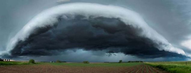 Minnesota, ABD'de pek hayra alamet olmayan, frtna habercisi bir raf bulutu.          