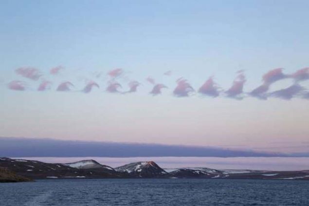 Norve'te Kelvin-Helmholtz bulutlar.           