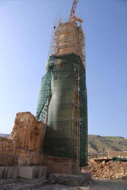 1407 ylnda Eyyubi Sultan Sleyman Han tarafndan ina ettirilen cami ve minaresinin yeni yerinde yapmnn ve korunmas iin almalarn devam ettiini dile getiren Ksal,    