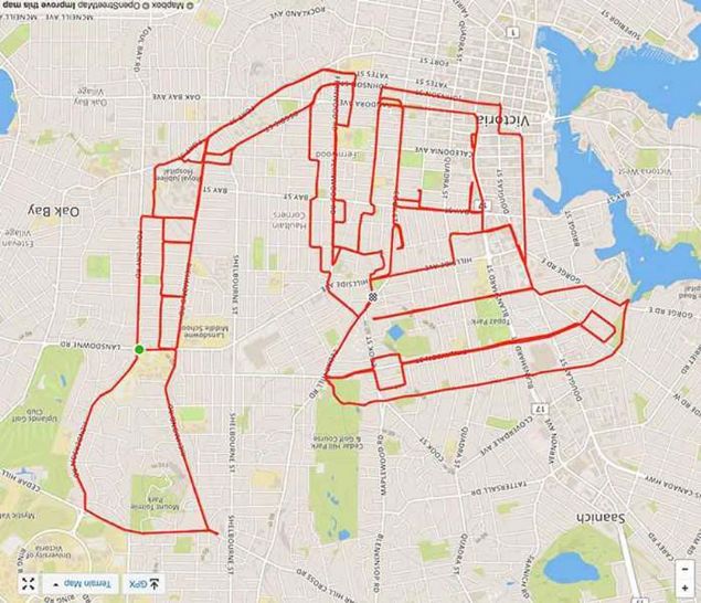 �lk olarak 2015 y�l�nda sabaha kar�� soka�a ��k�p dola�an ve GPS sayesinde bir yeni y�l mesaj� yazan Lund sonras�nda bunu yapmaya devam etti  