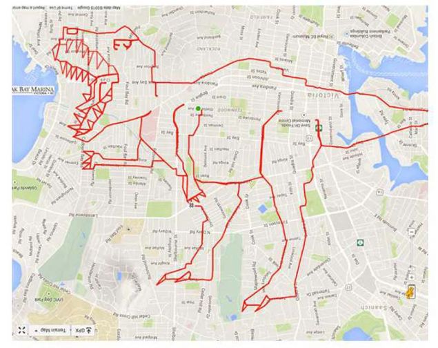 Lund, bazen bir ku� bazen dev bir dinozor bazen de �nl� bir heykel �iziyor.  