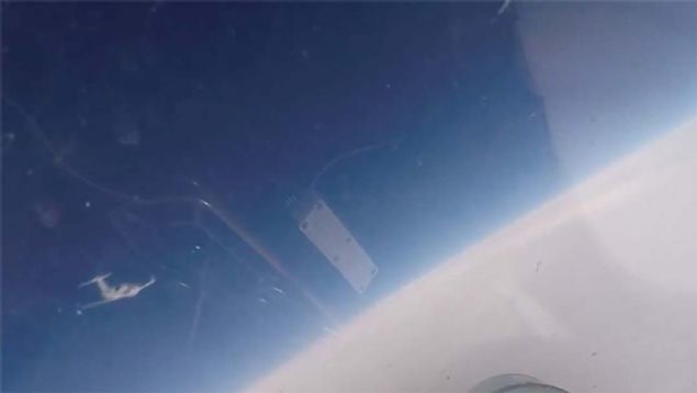 Havadaki tehlikeli karlamann grntlerini Rusya yaynlad.   