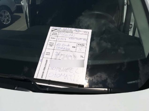 2017 RENAULT MEGANE   <br><br>  96.000 TL                