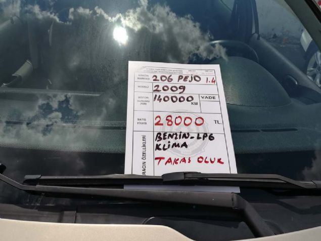 2009 PEUGEOT 206   <br><br>  28.000 TL      