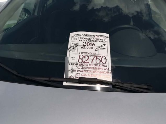 2016 RENAULT FLUENCE   <br><br>  82.750 TL                   