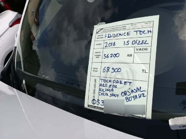 2016 RENAULT FLUANCE   <br><br>  68.900 TL               