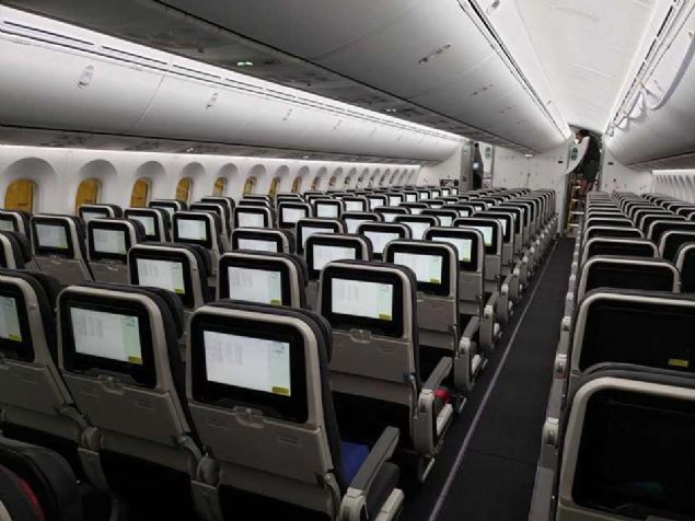 300 yolcu kapasiteli uan zellikle business koltuklar dikkat ekti.      