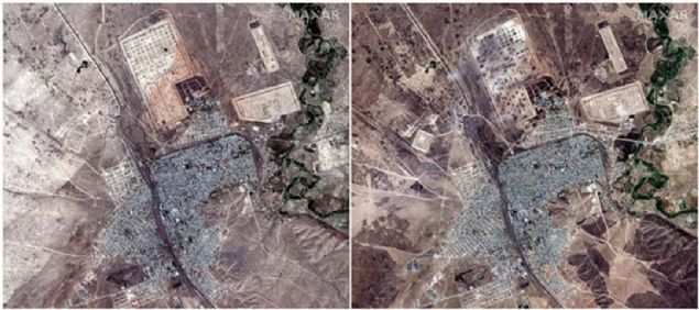 44 bin kiinin yaad ilenin son hali ise, uydudan grntlendi.  