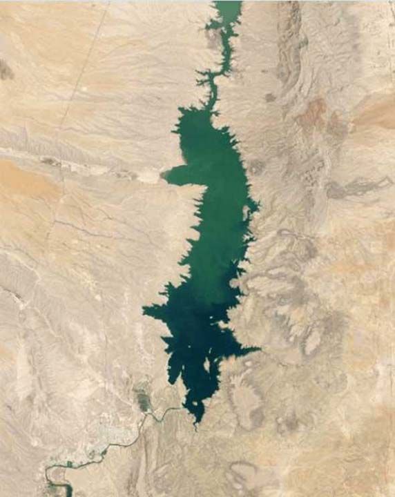 New Mexico'daki Elephant Butte Rezervuar, 2013 yaznda 41 yl iinde en dk seviyesine geldi. Fotoraf, 2 Haziran 1994 tarihinden. 
