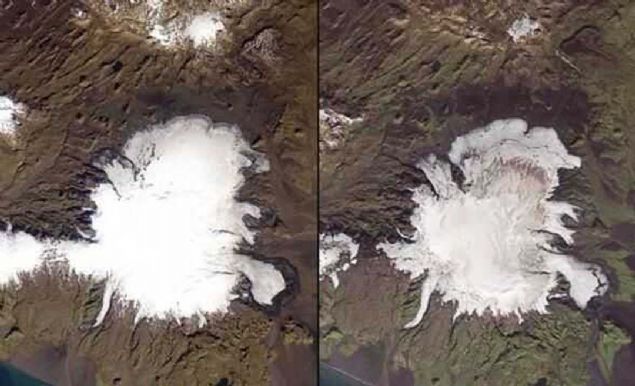 zlanda'nn drdnc en byk buz rts olan Myrdalsjkull, 1986 ve 2004 yllarnda byle grld. 