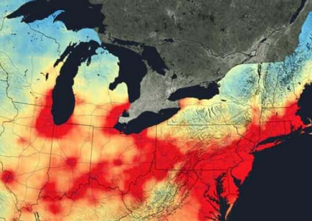 Gn getike kzaran bu harita Amerikallar korkutuyor...   <br><br>  Karbondioksit orannn son 10 ylda iyice artmas haritann rengini iyiden iyiye krmzya evirmi durumda.   